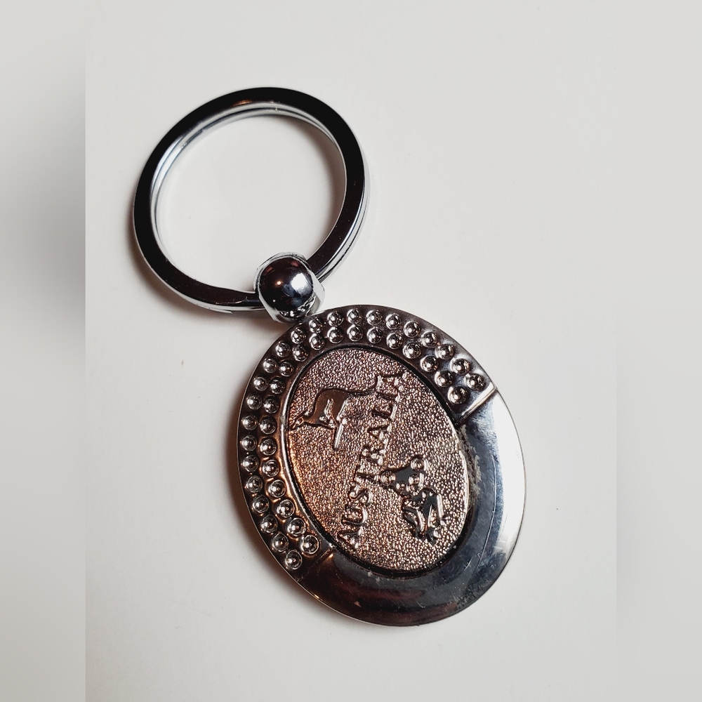 Australia Silver Tone Souvenir Keychain